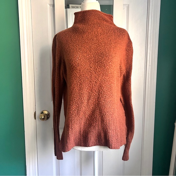 Madewell Burnt Orange/Rust Wool Blend Cozy Sweater M - Picture 9 of 9
